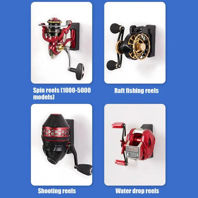 Fishing Reel Holder Wall Mount Reel Storage Rack Display Stand With Screws Fishing Accessories Fish Gear Equipment Home Garage