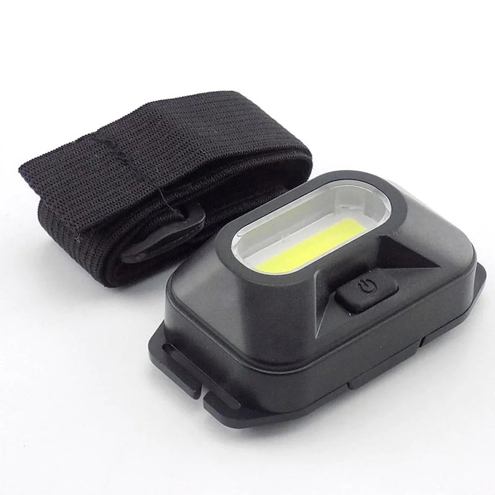 Mini COB LED Headlamps Lightweight Portable 3 Switch Modes Headlight Camping Headlamp Head Flashlight AAA Batteries Powered