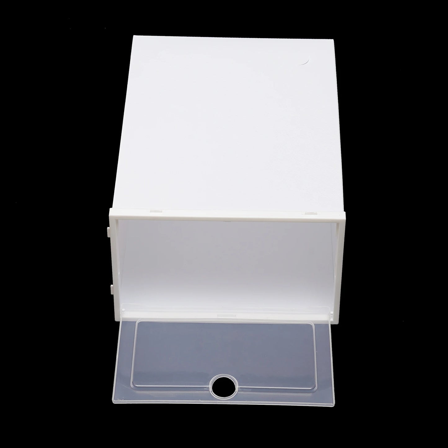 24pcs/set Transparent Plastic Shoe Case  Large Thickened Shoe Box Stackable Organizer Drawer Shoe Rack White