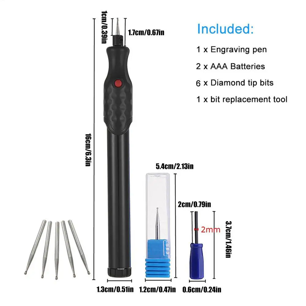 Metal Engraver Pen Small Engraving Machine Small Beginner Friendly Cordless Rotary Tool Battery-Operated For Woodworking