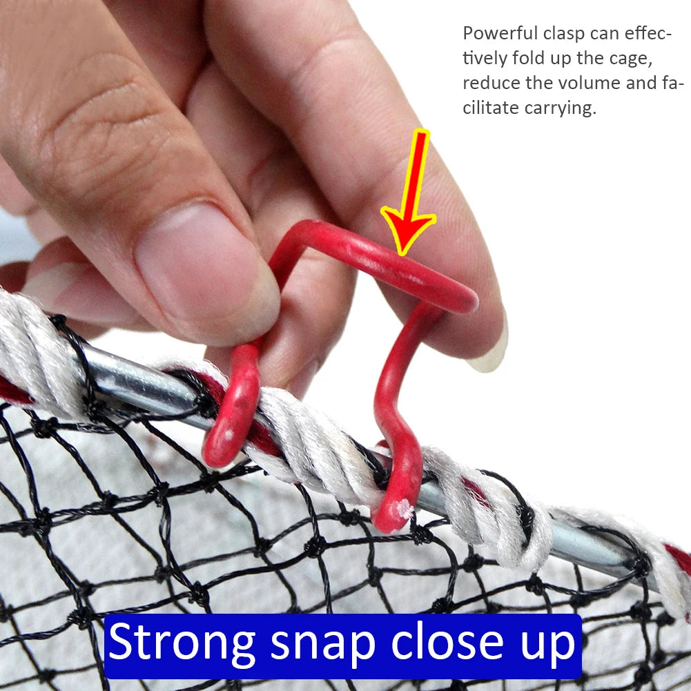 Foldable Fishing Cast Net Crab Trap Fish Cages Fish Loach Crayfish Shrimp Net Automatic Retractable Shrimp Trap