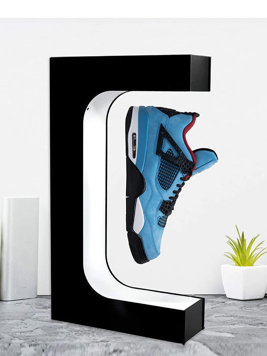 Magnetic Floating Shoe Display Stand Levitation Sneaker Holder With LED Light for Advertising Store levitating shoe display