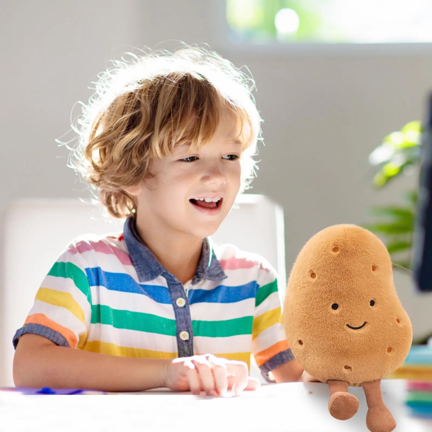 Potato Plush Doll Vegetable Soothing Doll Cute Kittly Pet Toy Home Diy Decoration Cat Gift