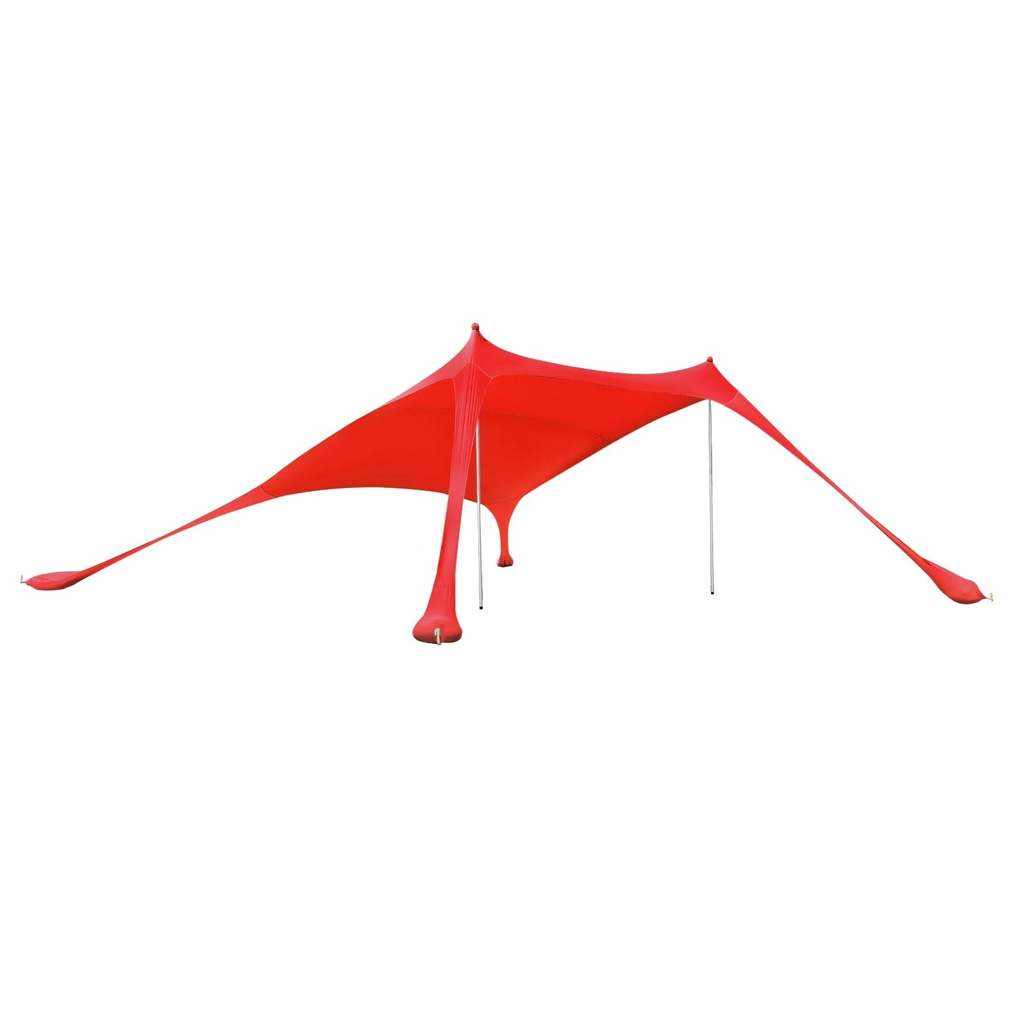 Red 2m * 1.6m Beach Elastic Sunshade Outdoor Tent for Beach Camping For 2-3 People For Beach Camping Fishing Backyard Picnic