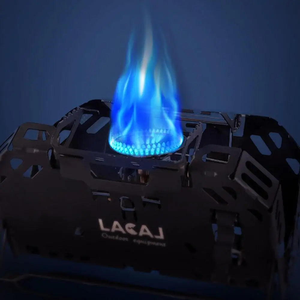 Camping Gas Stove Portable Folding Stove Windproof Cassette Gas Burner With Adjustable Valve Outdoor Hiking BBQ Cooking Cooker