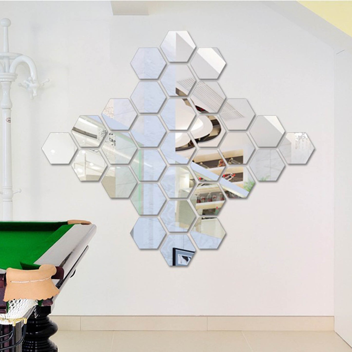 Hexagon Mirror Environmental Protection Acrylic Wall Sticker Background Wall Decoration Mirror Sticker home decor Accessories