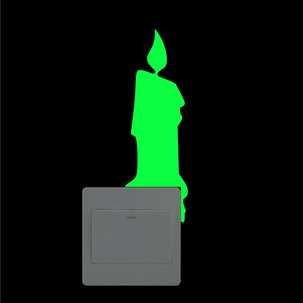 Light Switch Sticker Luminous Wall Stickers Cartoon Glow In The Dark Sticker Decal For Kids Room Decoration Home Decor Cat Fairy