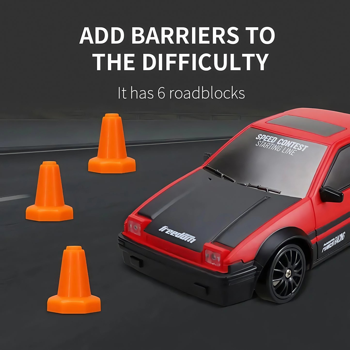 ZWN 1/24 RC Car With 2.4G Radio Remote Control Drift Cars High Speed Electric Vehicle Children Racing Toys for Boys Girls Gifts