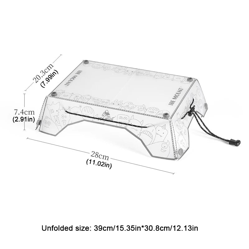 Small Backpacking Table Ultralight Outdoor Fishing Furniture Portable Mini Dining Table Multifunctional for BBQ Picnic