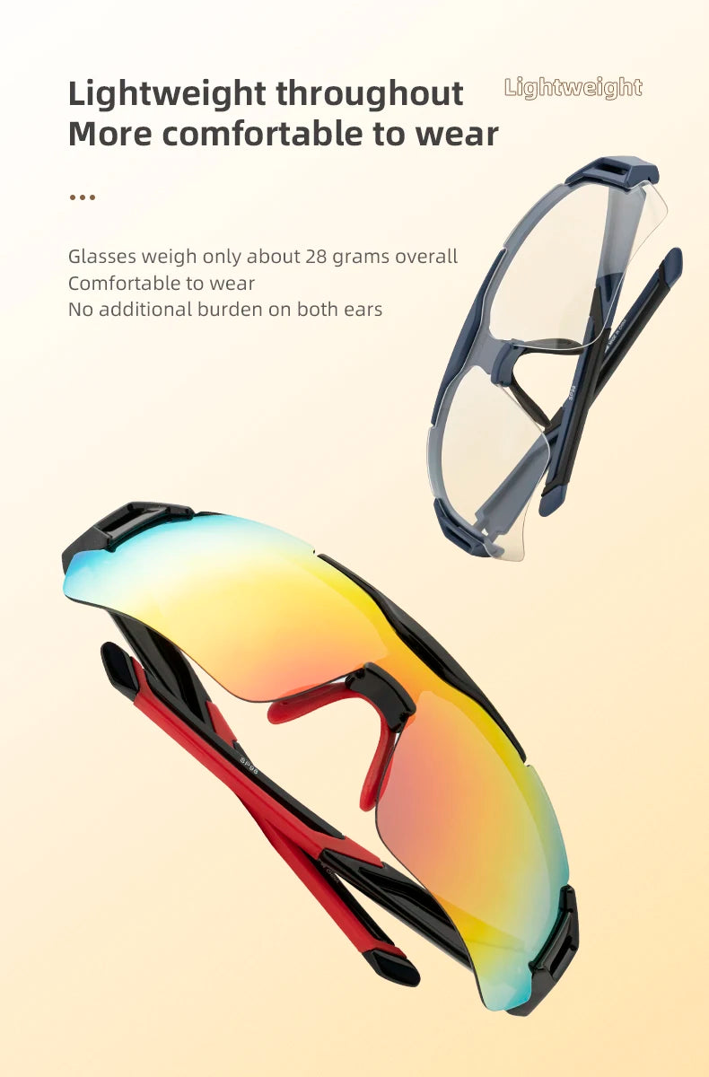 ROCKBROS Bicycle Glasses TAC Polarized Ultra-light Removeable Frame Non-slip Comfortable Bicycle Sunglasses Cycling Equipment