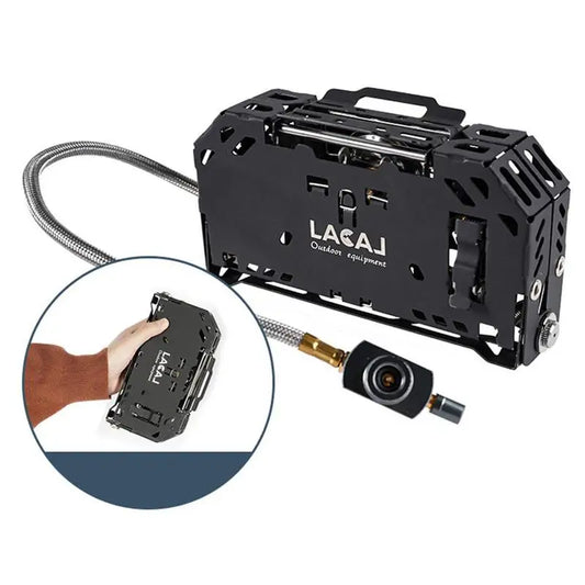 Camping Gas Stove Portable Folding Stove Windproof Cassette Gas Burner With Adjustable Valve Outdoor Hiking BBQ Cooking Cooker