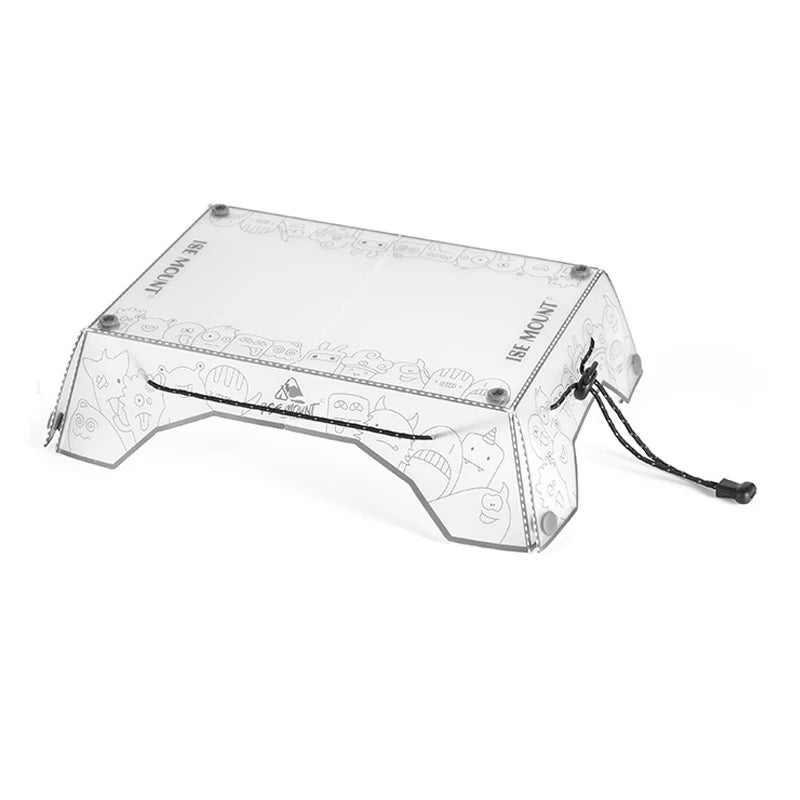 Small Backpacking Table Ultralight Outdoor Fishing Furniture Portable Mini Dining Table Multifunctional for BBQ Picnic