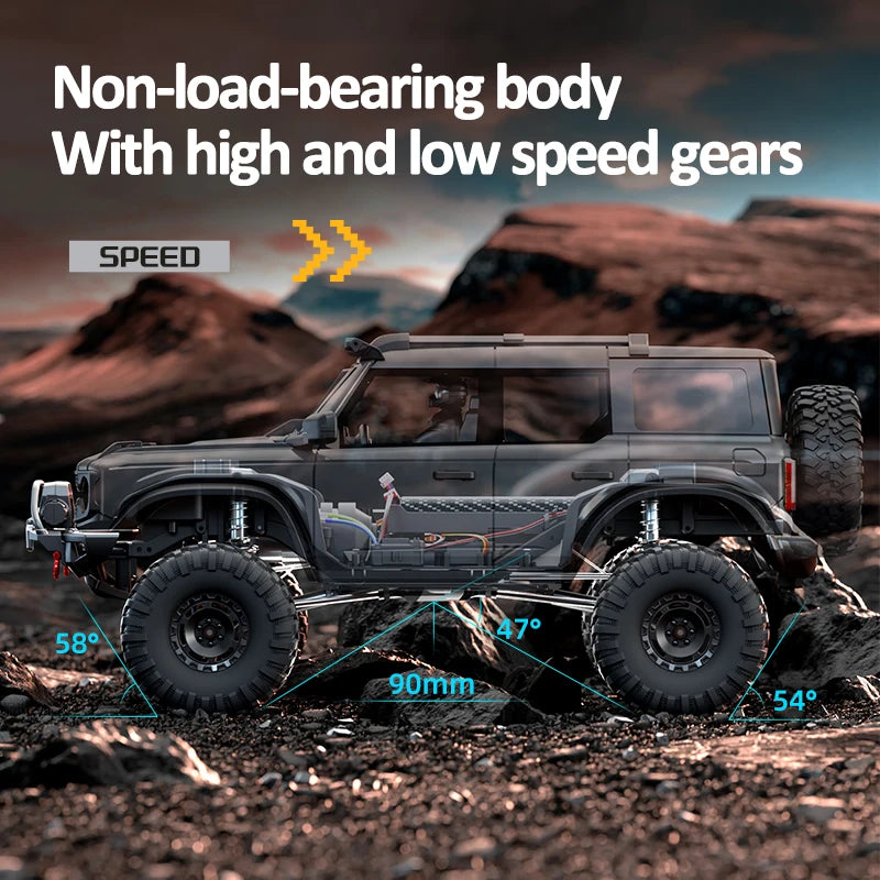1/10 RC Crawler Upgrade HB Rc Model 4WD RTR with LED 2.4G Electric Remote Control Rock Off-road Vehicle for Adults US Shipping