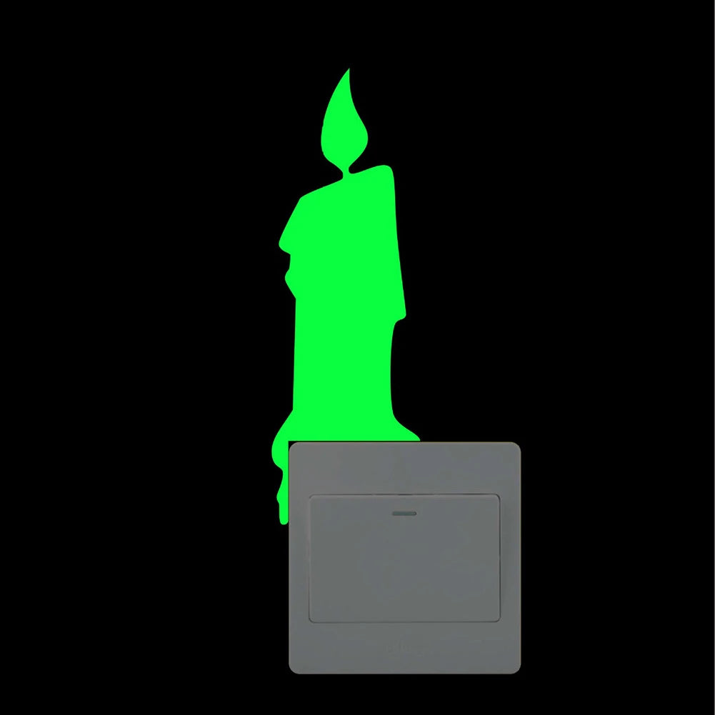 Light Switch Sticker Luminous Wall Stickers Cartoon Glow In The Dark Sticker Decal For Kids Room Decoration Home Decor Cat Fairy