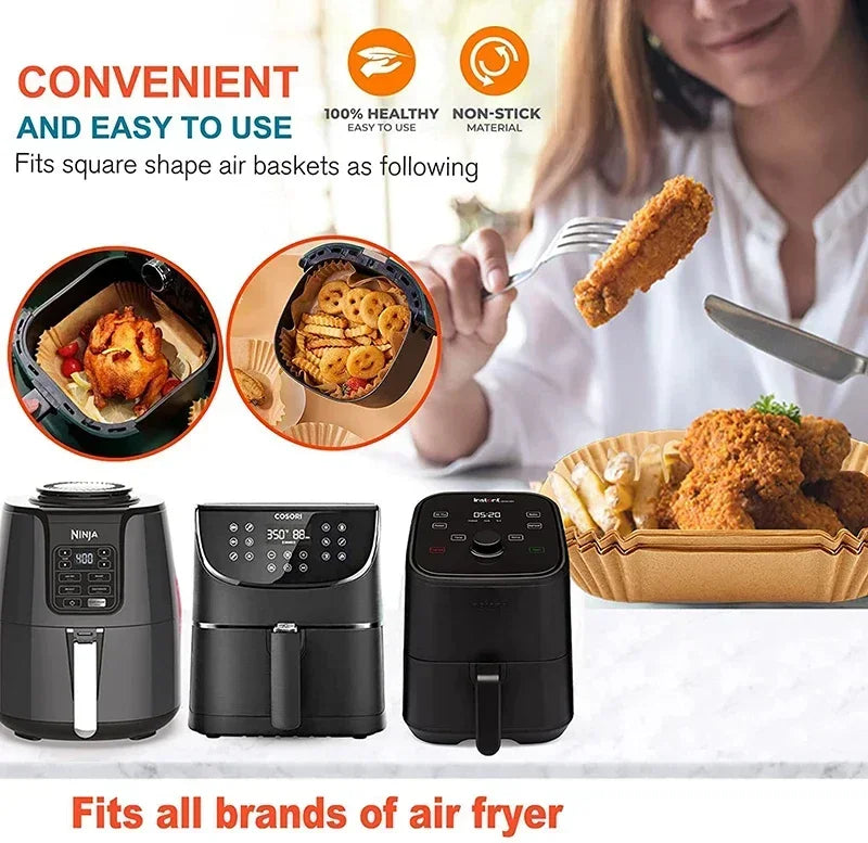 Air Fryer Disposable Paper Parchment Wood Pulp Steamer Cheesecake Air Fryer Accessories Baking Paper for Air Fryer