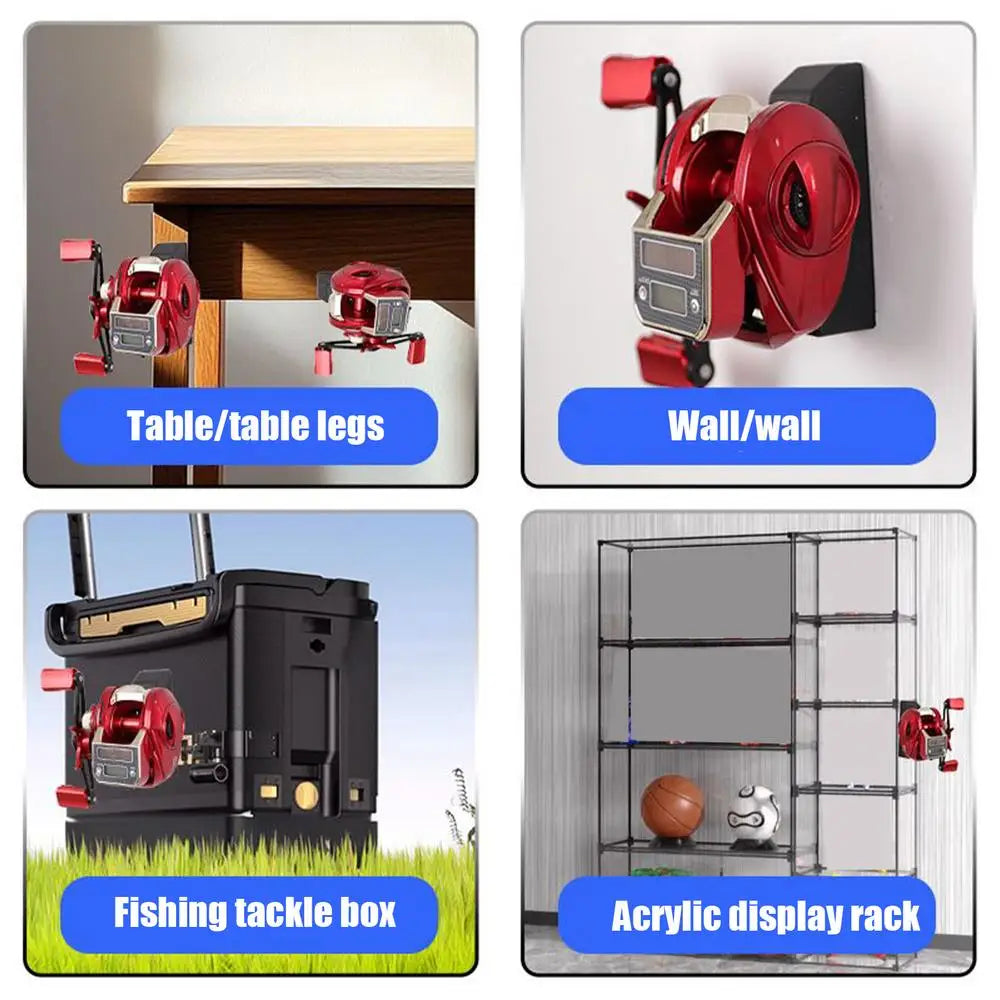 Fishing Reel Holder Wall Mount Reel Storage Rack Display Stand With Screws Fishing Accessories Fish Gear Equipment Home Garage