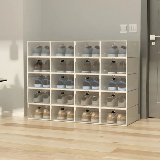 20xspace saving multifunctional storage kit 32.6*24*14cm foldable shoe box with diagonal design & breathable small hole