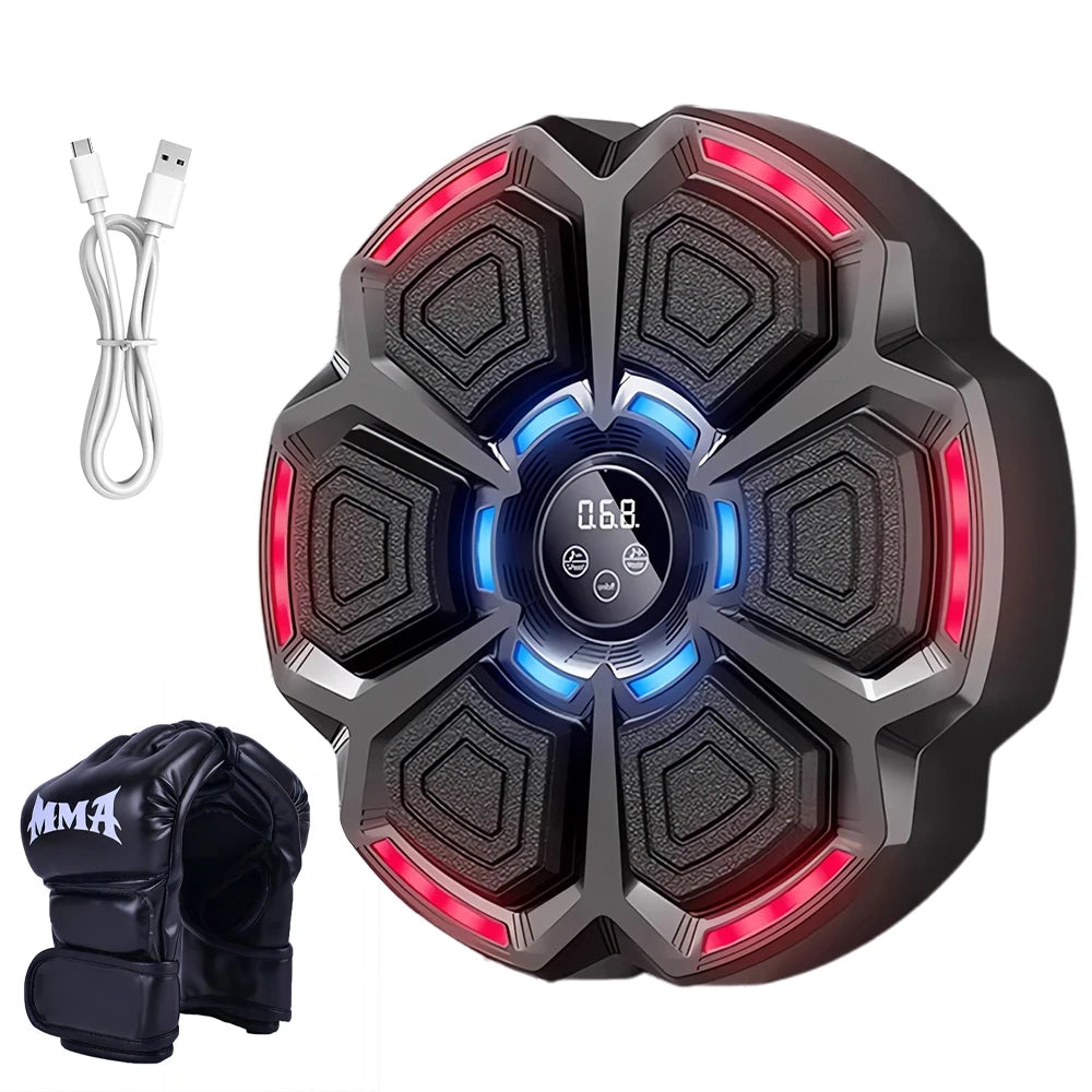 Music Boxing Machine Boxing Workout Machine Adjustable Speed Wall-Mounted Exercise Equipment Type C Rechargeable for Adults Kids