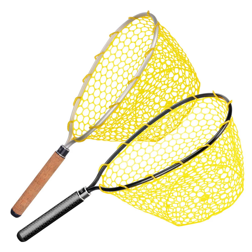 Mesh Trout Hand Net Portable Fishing Landing Mesh Anti Slip Wear Resistance Lightweight Large-capacity Fishing Tools
