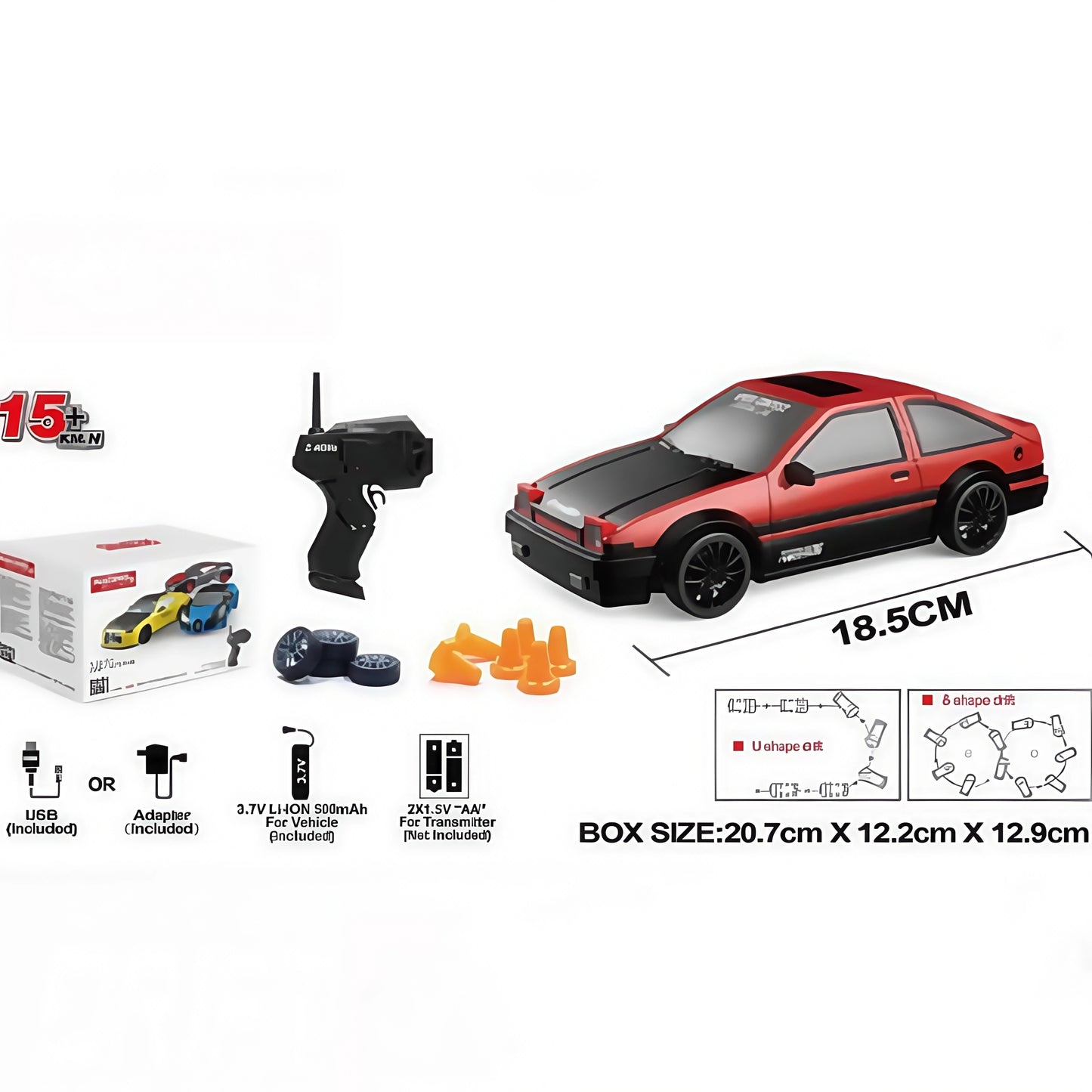 ZWN 1/24 RC Car With 2.4G Radio Remote Control Drift Cars High Speed Electric Vehicle Children Racing Toys for Boys Girls Gifts