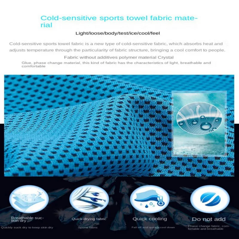 Cooling Towel for Neck Microfiber Cool Towel Soft Breathable Chilly Towel for Yoga Sports Golf Gym Camping Run Fitness Workout