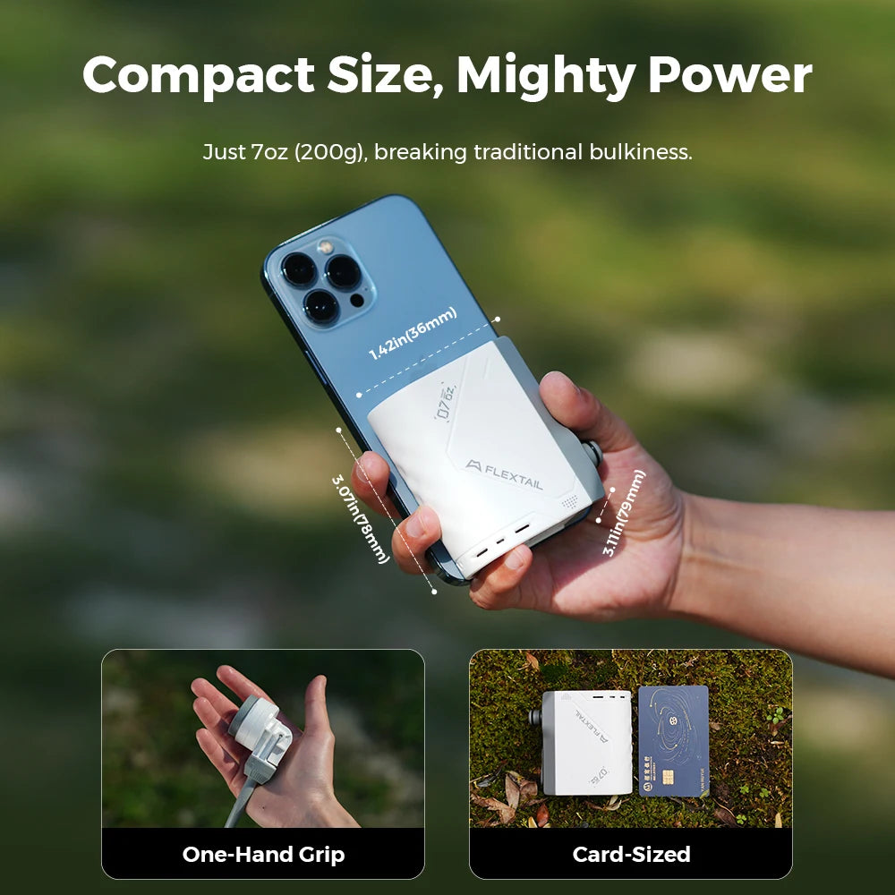 FLEXTAIL TINY SHOWER - Outdoor Camping Shower Portable Electric Shower Pump IPX7 Waterproof for Outdoor and Home Cleaning