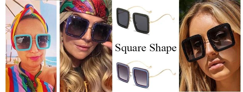 Big Frame Crystal Sun Glasses Women Cooling Designer Women Luxury Shades Lunette De Soleil Femme Googles Sunglasses Women 2022