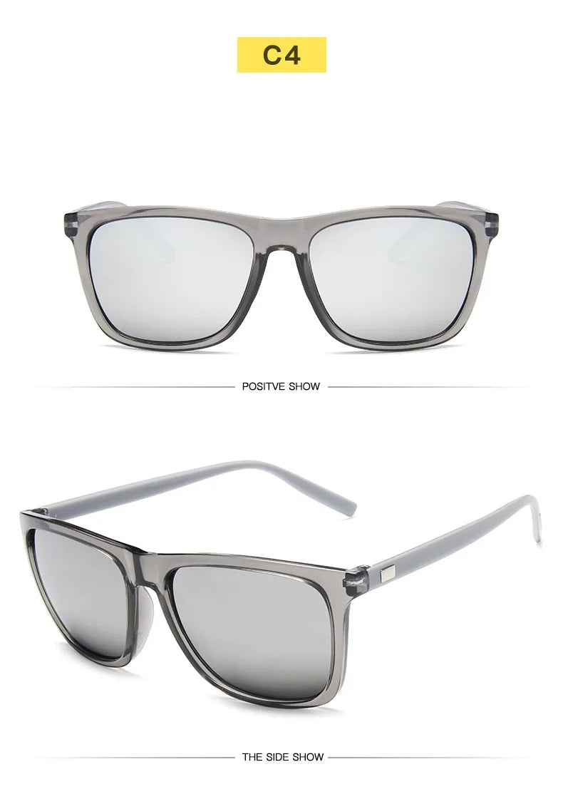 Sports Polarized Sunglasses Men Women Classic Square Plastic Driving Sun Glasses Male Fashion Black Outdoor Shades UV400