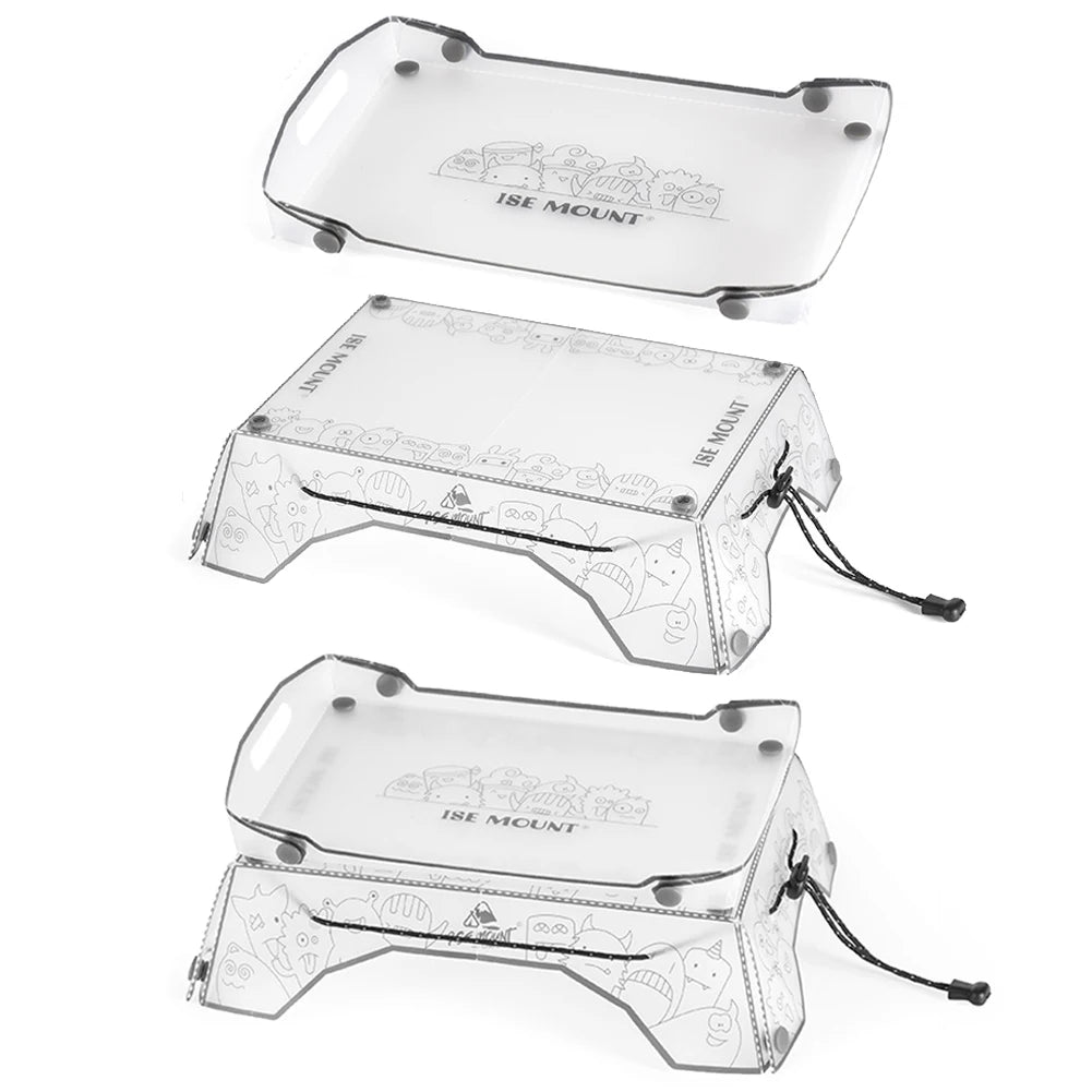 Small Backpacking Table Ultralight Outdoor Fishing Furniture Portable Mini Dining Table Multifunctional for BBQ Picnic