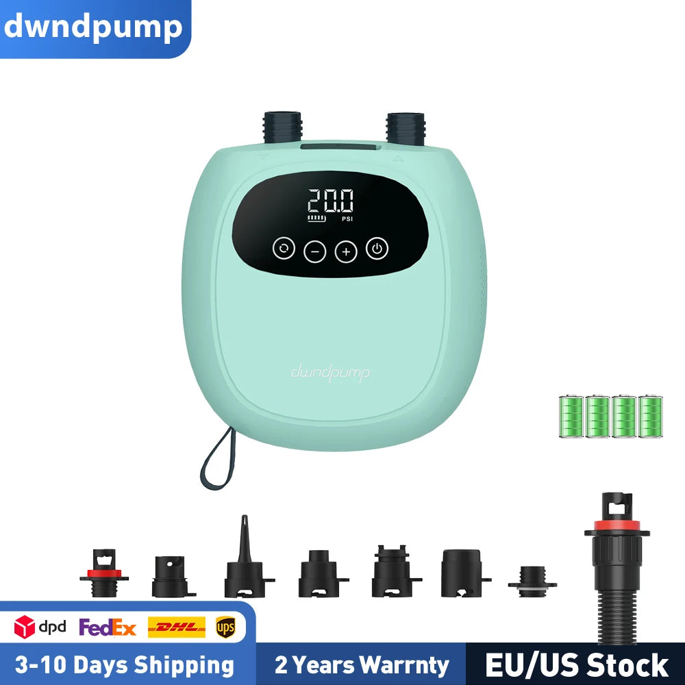 dwndpump Electric 20PSI SUP Pump 38.48Wh Battery Paddle Board Inflation Deflation for Kayak Boat Surfing Board Stand Up Paddle