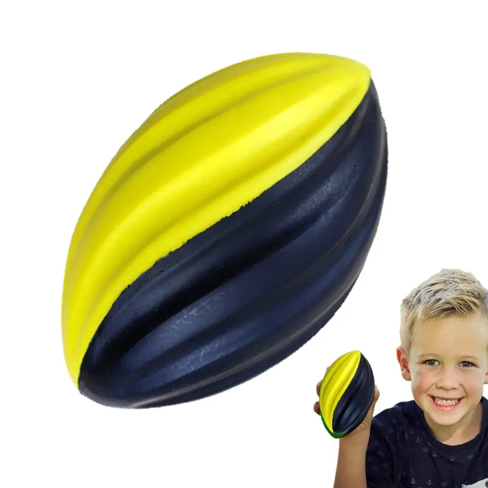 Rugby Ball For Kids Slow Rebound Spiral Rugby Ball For Training 5 Inches Rugby For Indoor & Outdoor Sports Solid Rugby Toys For