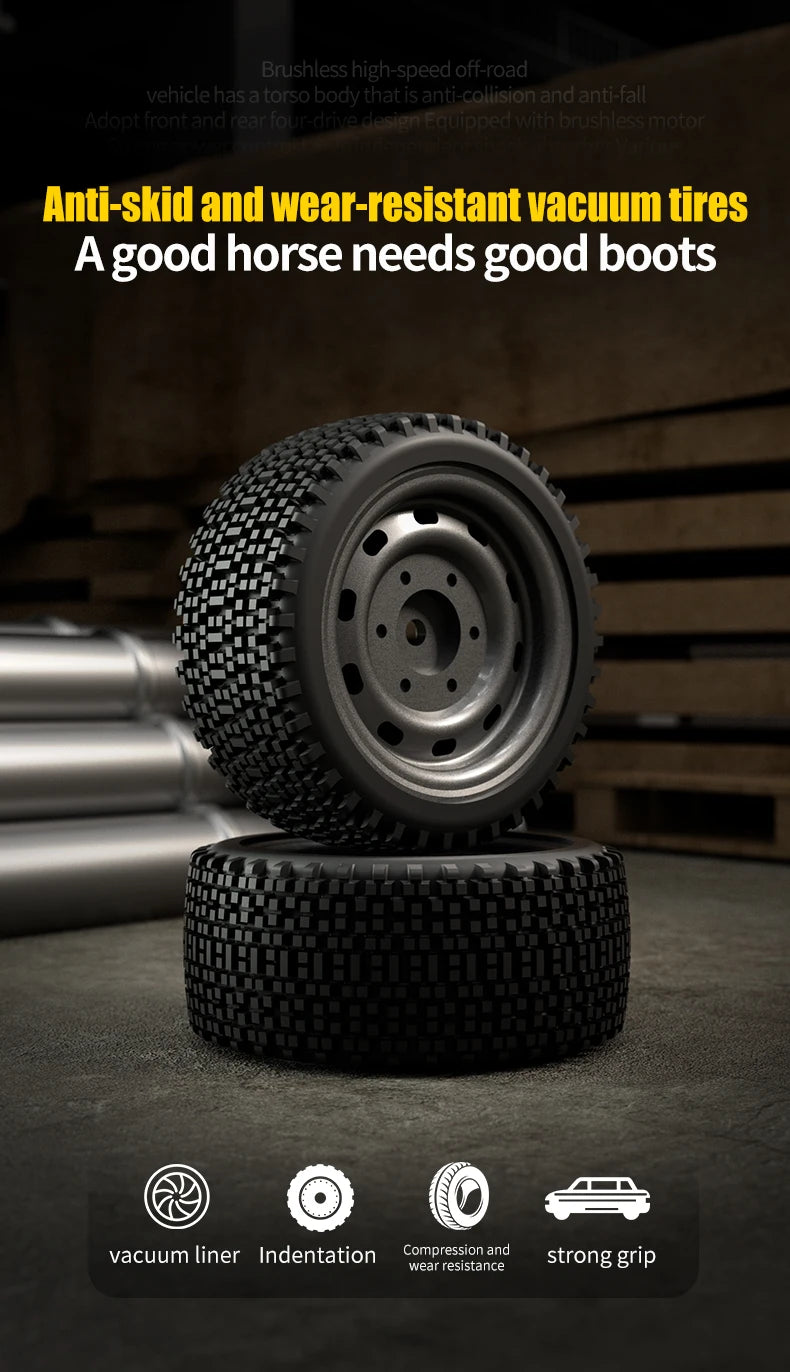 16103 PRO RC Offroad 4x4 70KM/H High-Speed RC Car 2.4GHz Brushless Motor, 1:16 4WD Off-road Climbing Vehicle Wtith LED Light