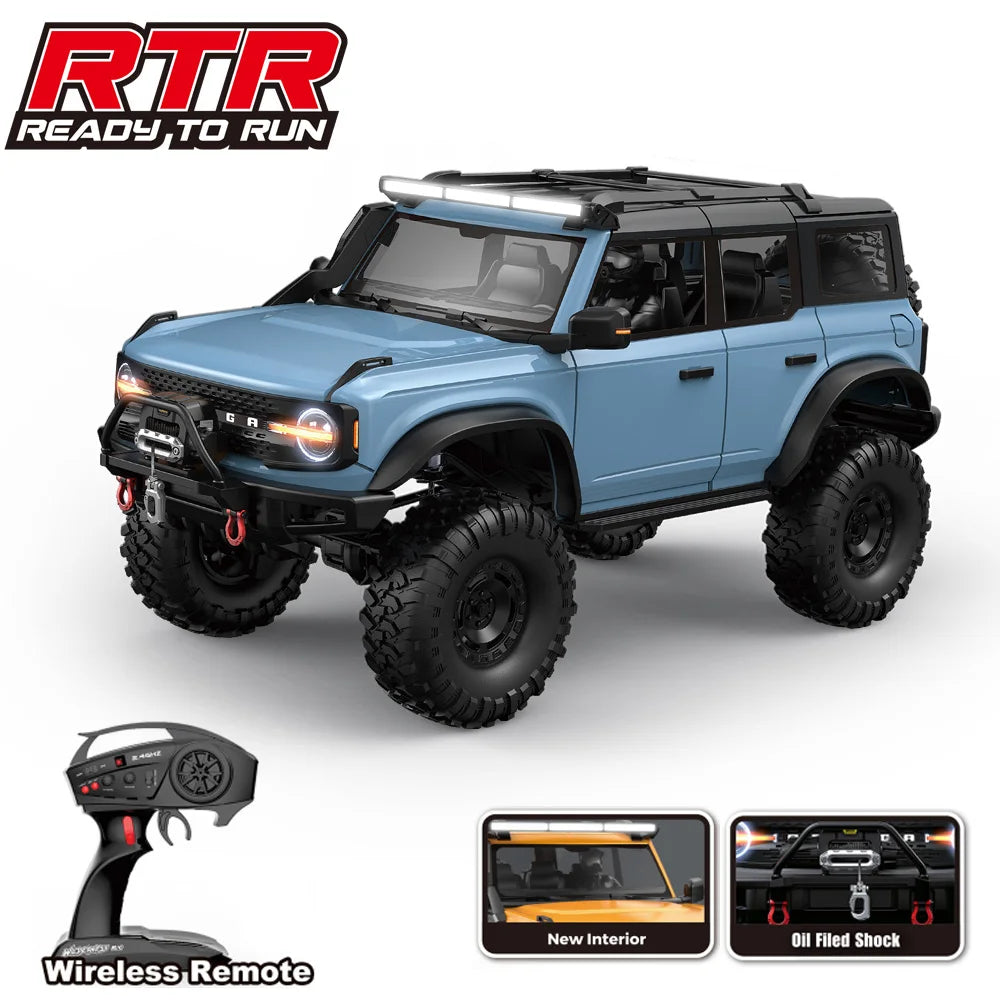1/10 RC Crawler Upgrade HB Rc Model 4WD RTR with LED 2.4G Electric Remote Control Rock Off-road Vehicle for Adults US Shipping