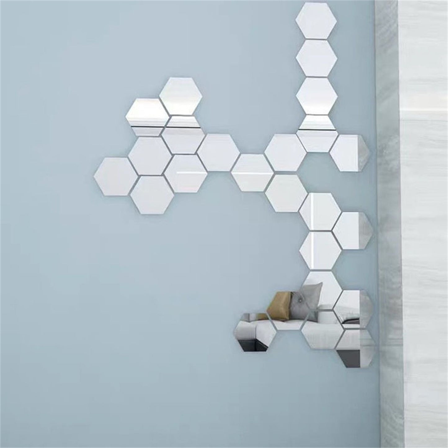 Hexagon Mirror Environmental Protection Acrylic Wall Sticker Background Wall Decoration Mirror Sticker home decor Accessories