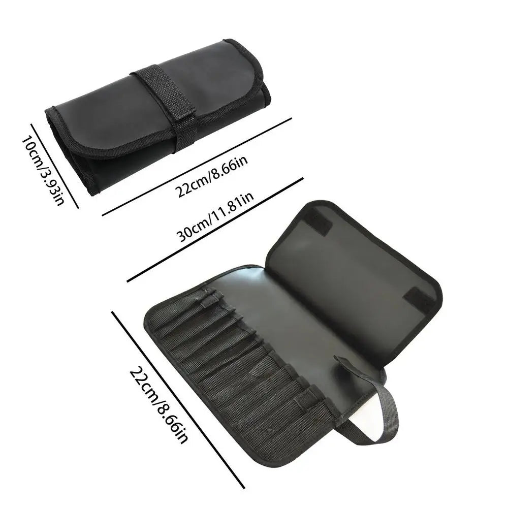 12 Slots Portabale Fishing Lure Spoon Bag Foldable Fishing Jig Bag Fishing Tackle Pocket Bag Organizer For Baits Hooks Lines