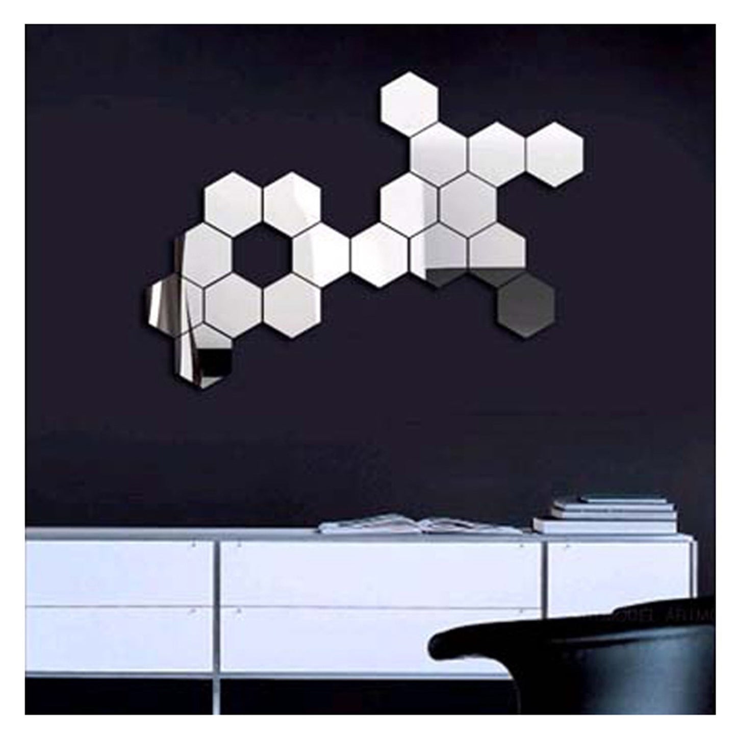 Hexagon Mirror Environmental Protection Acrylic Wall Sticker Background Wall Decoration Mirror Sticker home decor Accessories