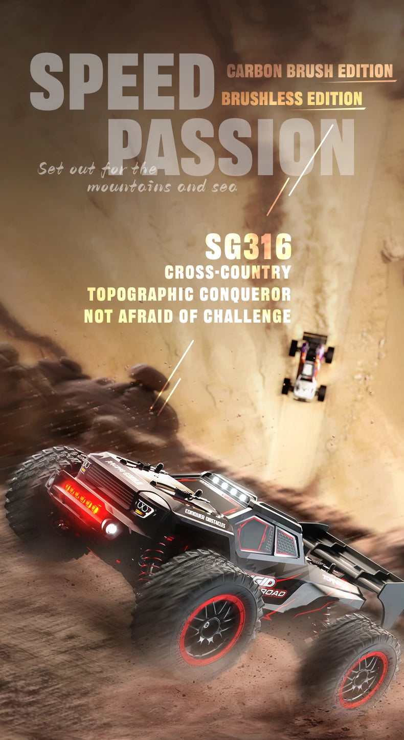 SG116 MAX 1:16 High Speed Drift Racing Car 80KM/H Brushless Motor 4WD SG316 MAX RC Off Road Car Monster Trucks Toy For Kids Gift