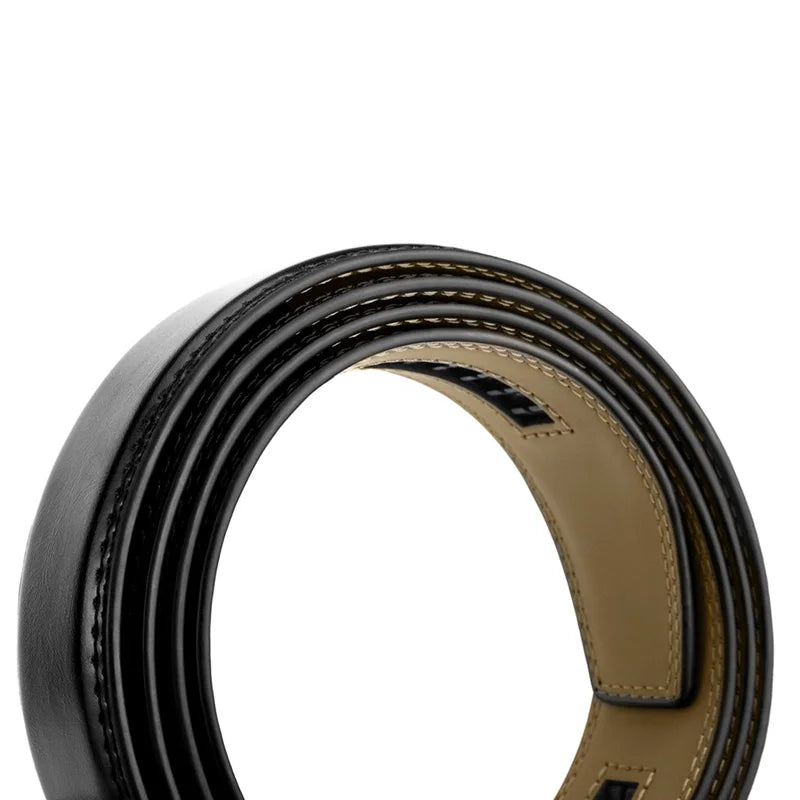 2Pcs Automatic Belt For Men, High-Quality Genuine Leather Belt, Minimalist Designer Business Belt, Adjustable Versatile Belts