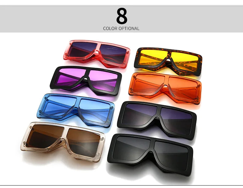Oversized Square Sun Glasses Women Luxury Brand Desinger Blue Black Purple Shades 2022 Sunglasses For Women Gafas De Sol Mujer