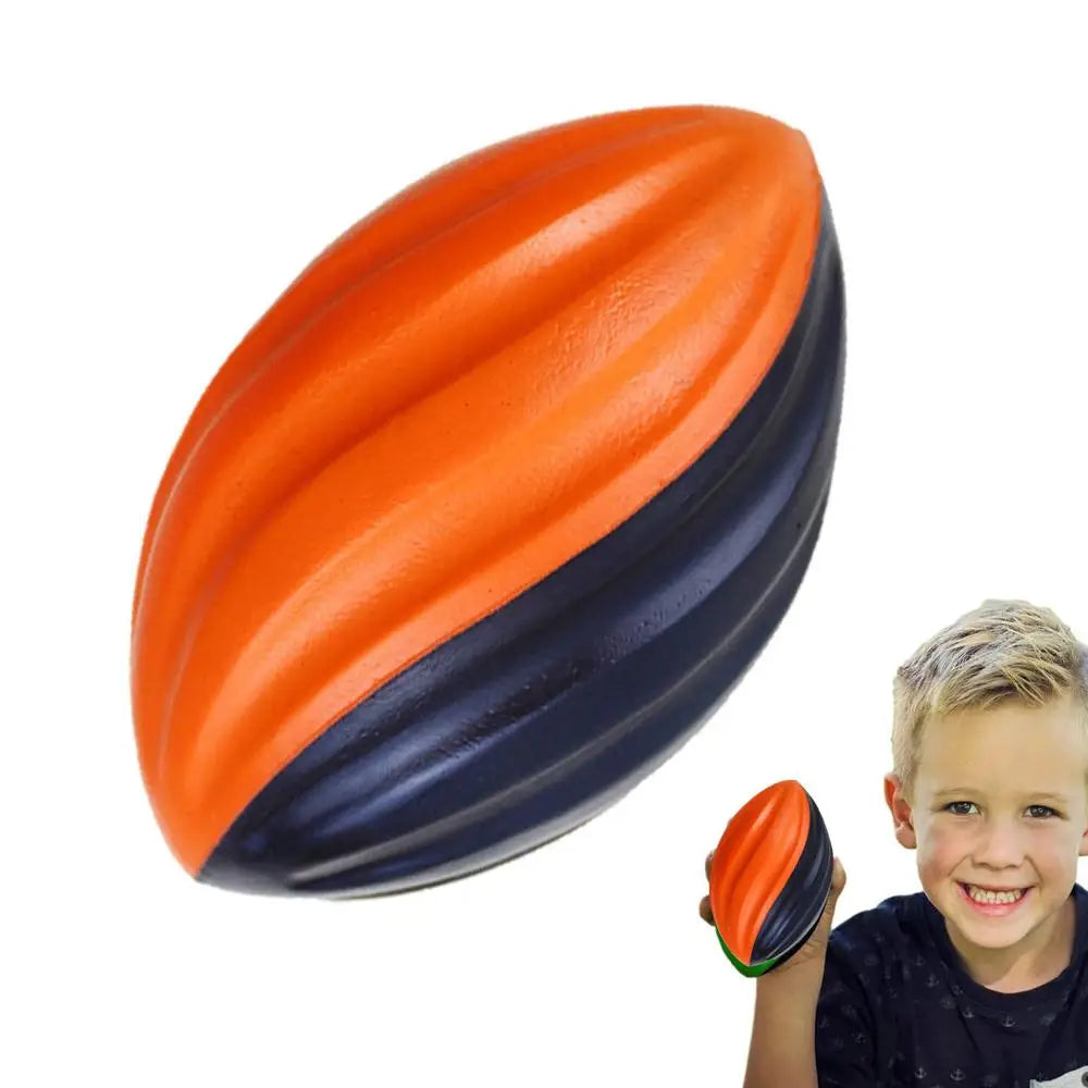 Rugby Ball For Kids Slow Rebound Spiral Rugby Ball For Training 5 Inches Rugby For Indoor & Outdoor Sports Solid Rugby Toys For