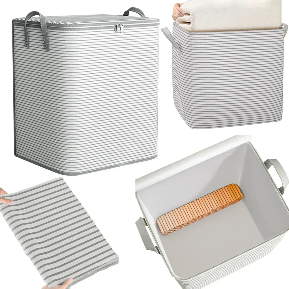 Extra Large Storage Bag Non-Woven Closet Clothes Organizer Breathable Clothing Quilt Storage Container for Home Bedroom