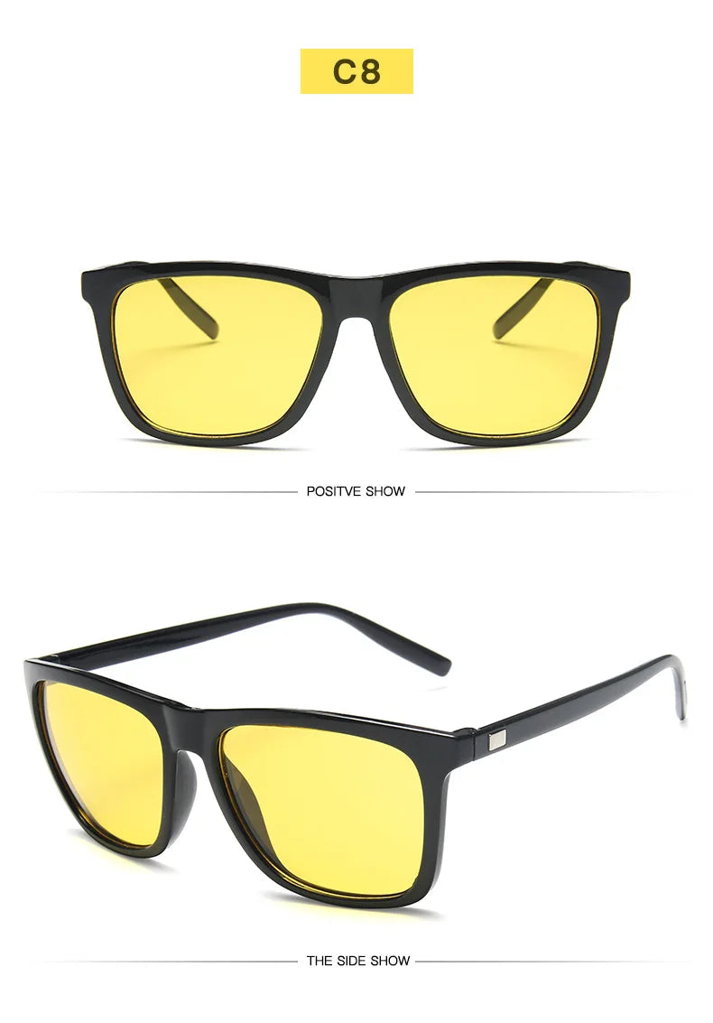 Sports Polarized Sunglasses Men Women Classic Square Plastic Driving Sun Glasses Male Fashion Black Outdoor Shades UV400