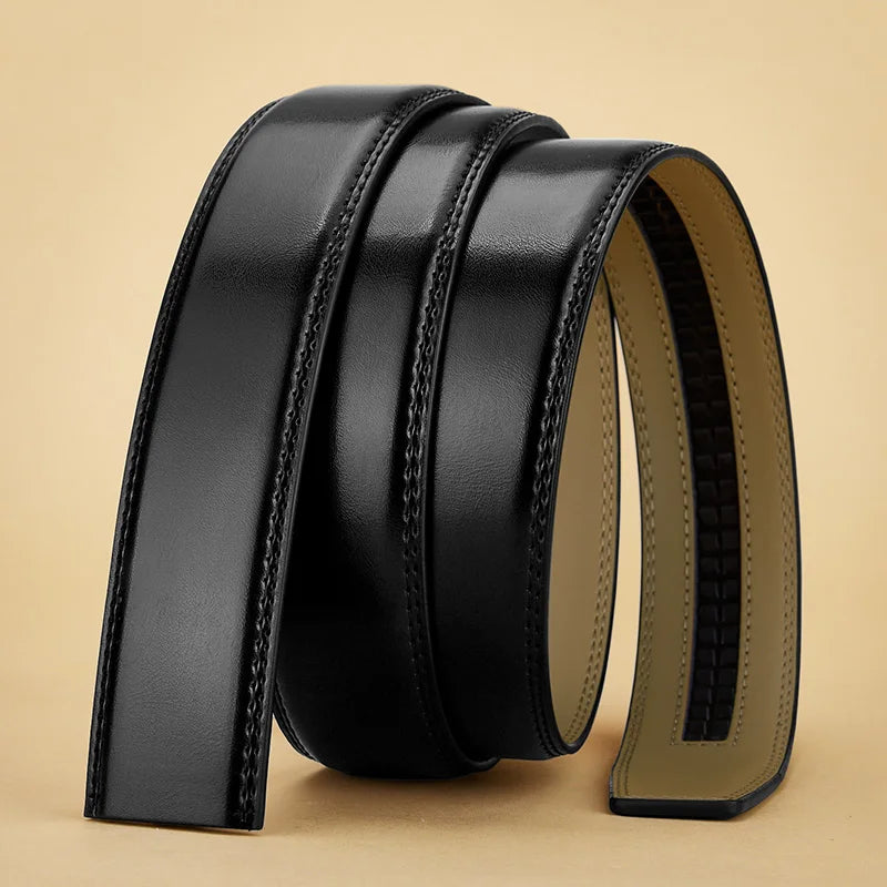2Pcs Automatic Belt For Men, High-Quality Genuine Leather Belt, Minimalist Designer Business Belt, Adjustable Versatile Belts