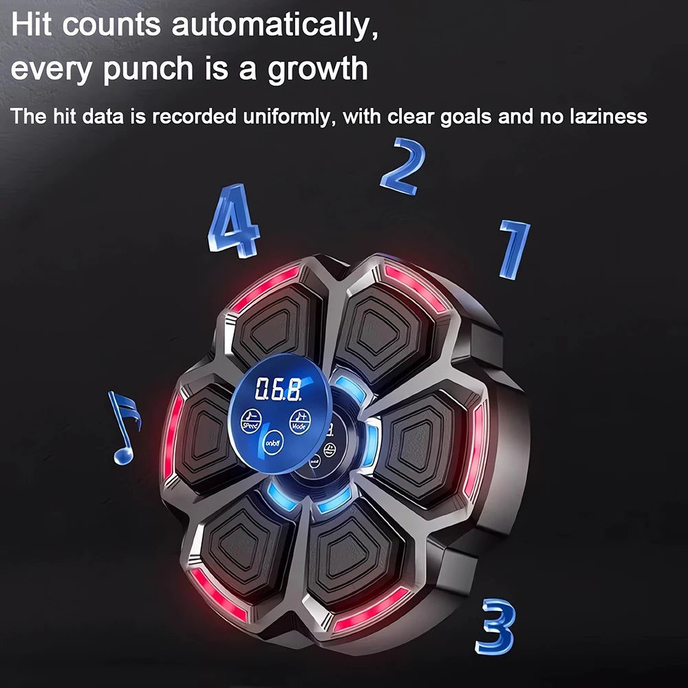 Music Boxing Machine Boxing Workout Machine Adjustable Speed Wall-Mounted Exercise Equipment Type C Rechargeable for Adults Kids