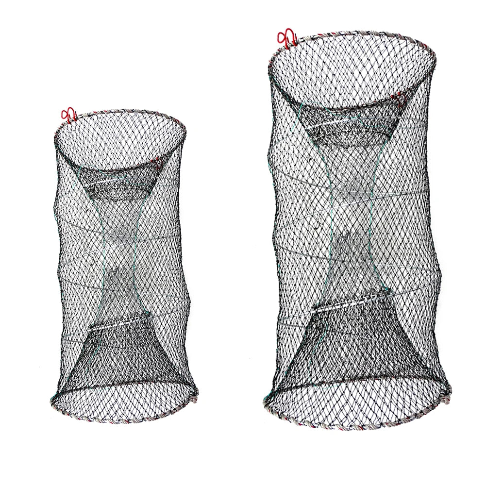 Foldable Fishing Cast Net Crab Trap Fish Cages Fish Loach Crayfish Shrimp Net Automatic Retractable Shrimp Trap