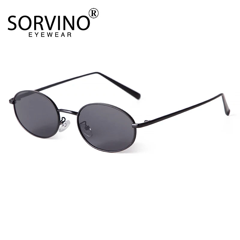 SORVINO Retro Small Oval Sunglasses Vintage for Men and Women Luxury Designer Unisex Sun Glasses 90s Style Punk Eyeglasses