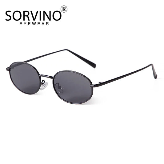SORVINO Retro Small Oval Sunglasses Vintage for Men and Women Luxury Designer Unisex Sun Glasses 90s Style Punk Eyeglasses