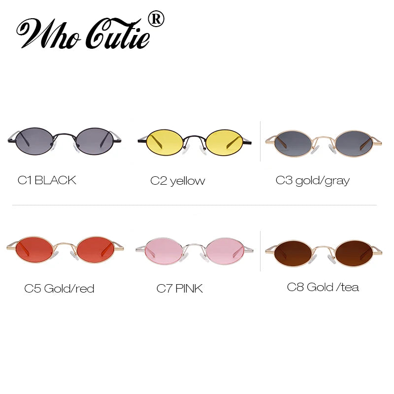 SORVINO Skinny Steampunk Oval Sunglasses 2020 Women Vintage Small Steam Punk Goggles Designer Gold Tiny Sun Glasses Shades SN229