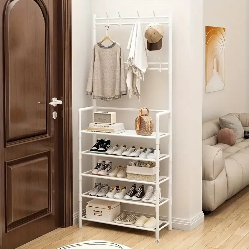 Insoles and shoe storage racks, brand new portable reinforced 5-tier hat racks with shelves - multi-functional living room, bath
