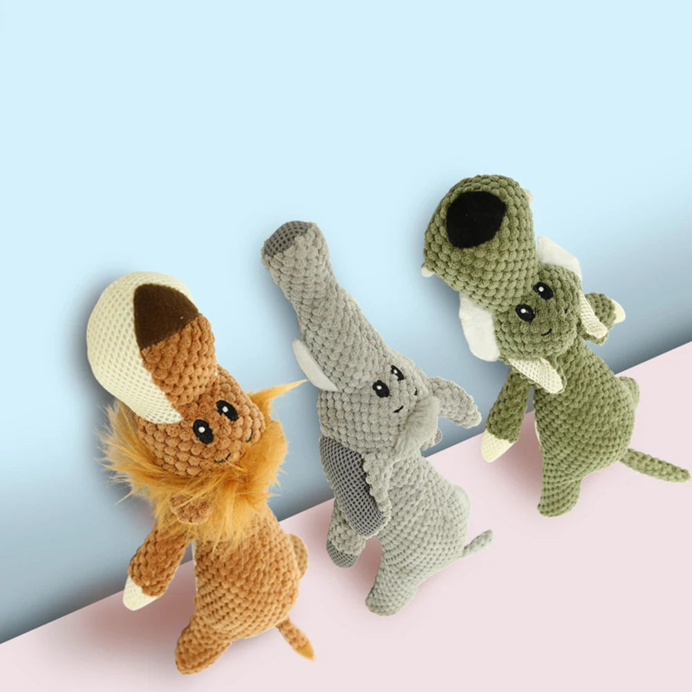 Pet Dog Toy Cute Plush Squeak Stuffed Toys Cartoon Puppy Dog Toy Puppy Teething Chewing Pet Dog Chew Squeak Toy Dog Accessories